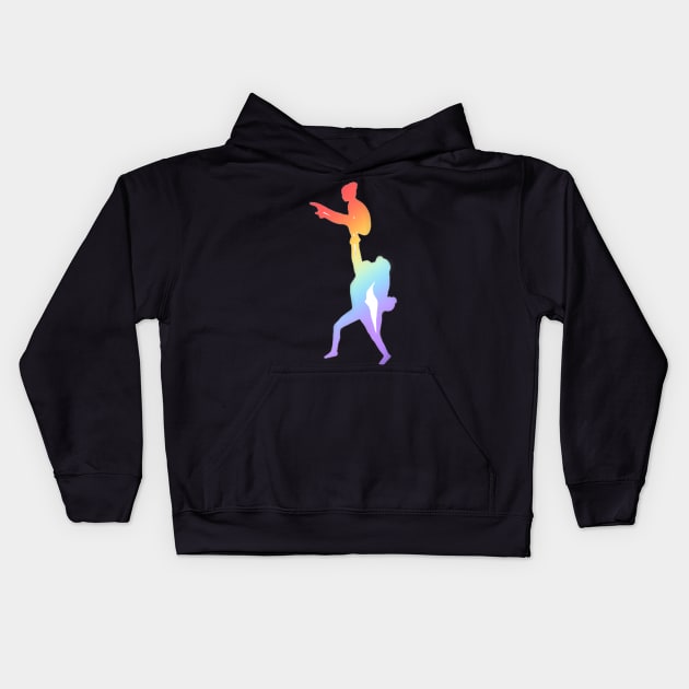 A women’s trio doing lunge column Kids Hoodie by artsyreader